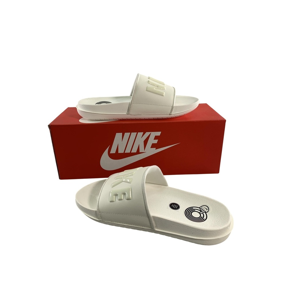 Nike Offcourt Slide Sandals Shoes Womens Size 6 White Revive Foam Logo Comfort